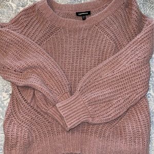 Express size Large Baby pink cable knit sweater